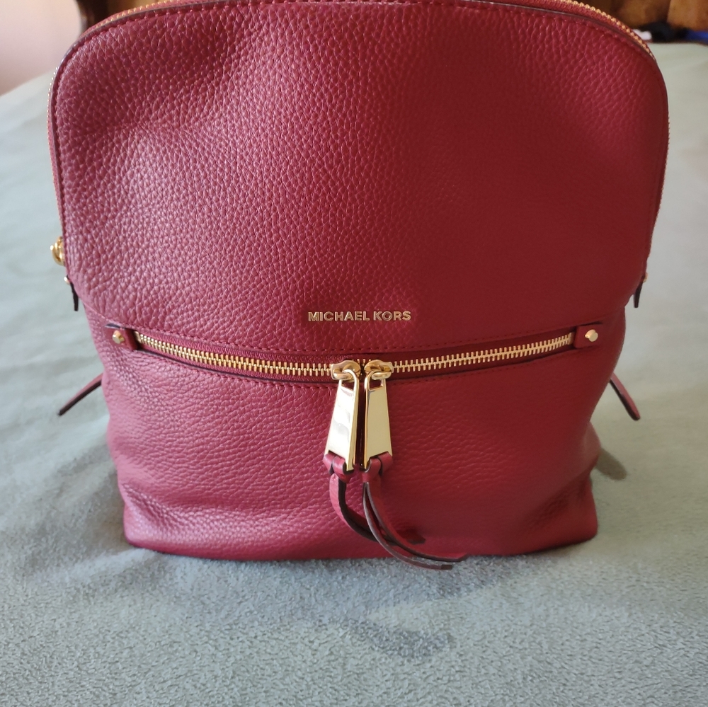 Michael Kors leather backpack bag